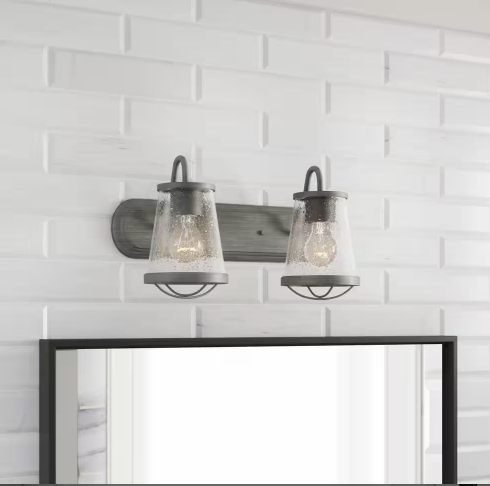Home Decorators Collection Georgina 2 Light Vanity Fixture - Weathered Iron